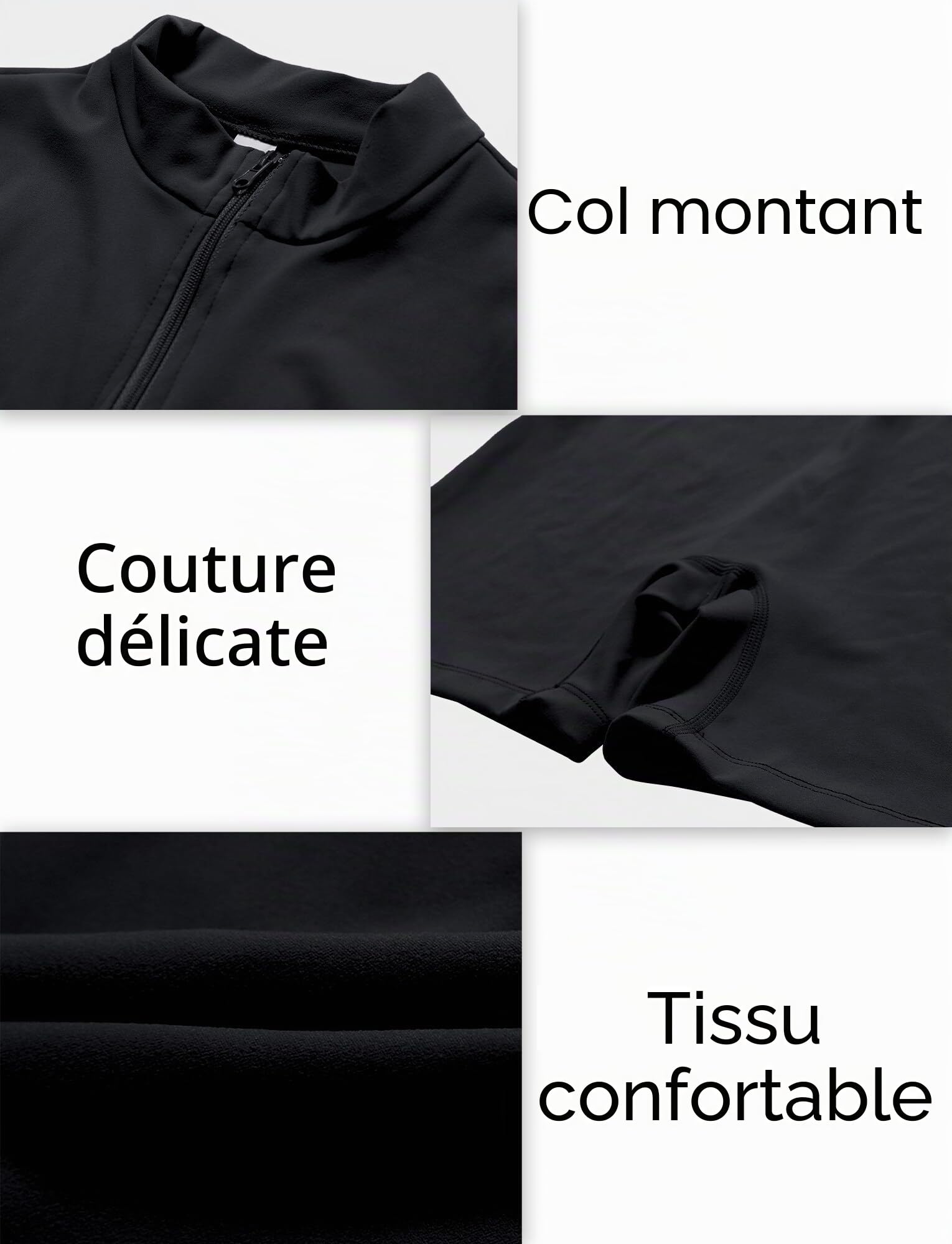 SEAUR Combinaison de Yoga Femme Manches Longues Débardeur Une Pièce Jumpsuit Sport Fitness