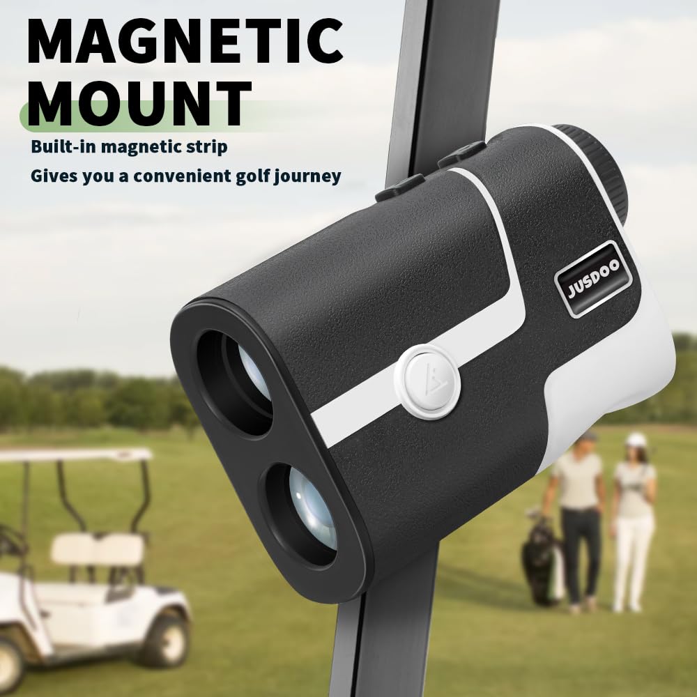 Telemetro da golf con pendenza, telemetro laser da 1200 metri per golf e caccia, ingrandimento 7x con alta precisione, vibrazione di bloccaggio del palo della bandiera, batteria ricaricabile,