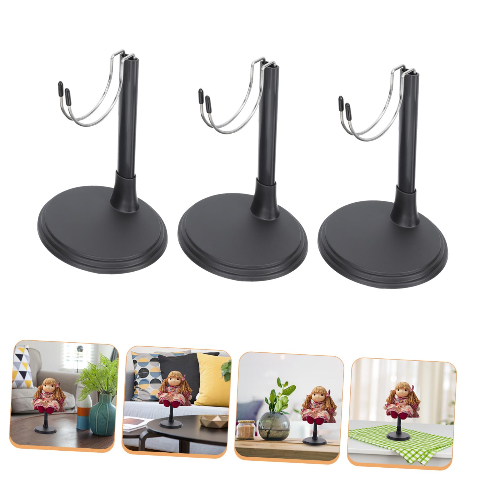 BESPORTBLE 3pcs Doll Stand Sturdy Doll Display Racks for Safe Holding Chic Design for Rooms Practical and for Organizing