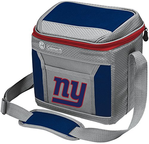 Coleman NFL Soft-Sided Insulated Cooler and Lunch Box Bag, 9-Can Capacity, New York Giants