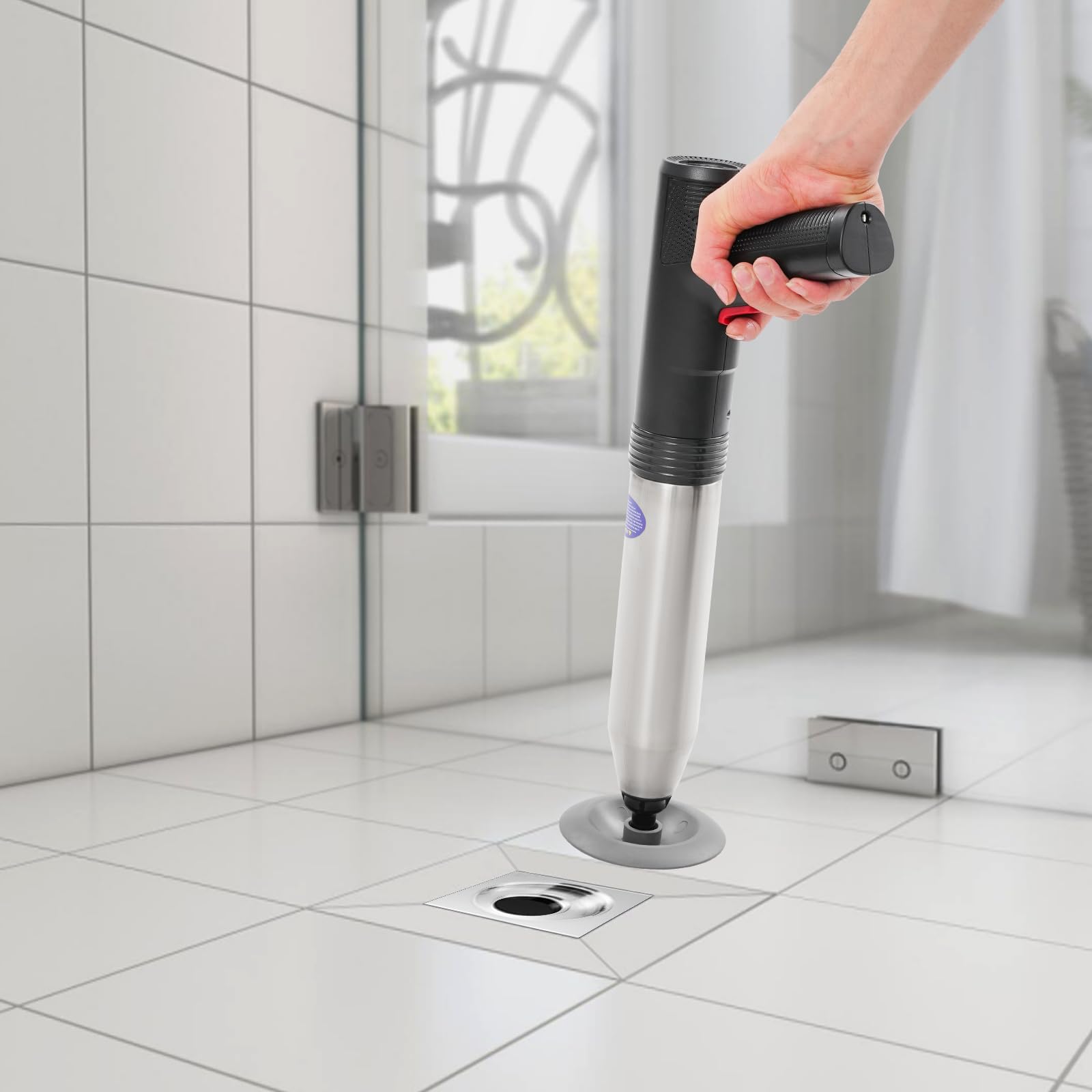 Bomba de inodoro eléctrica de aire comprimido, limpiador de tuberías, 1 – 6 kgf/cm², presión ajustable, bomba de aire de alta presión, para inodoro, desagüe, lavabo y cocina