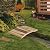 All Things Cedar Outdoor Wooden Garden Bridge for Walkway, Backyard Pond, 2’, Natural
