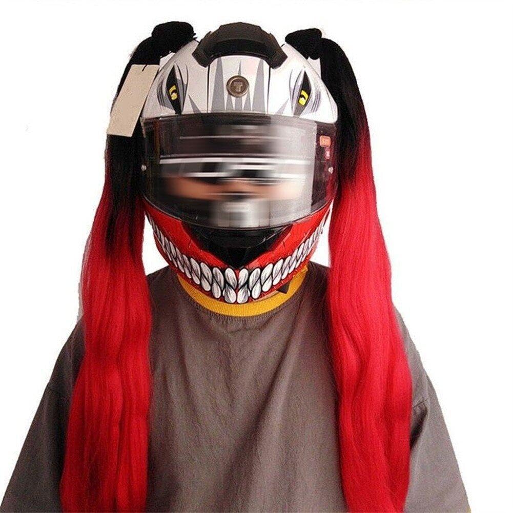 Amazon.co.jp: パンクスタイルヘルメット三つ編みポニーテール