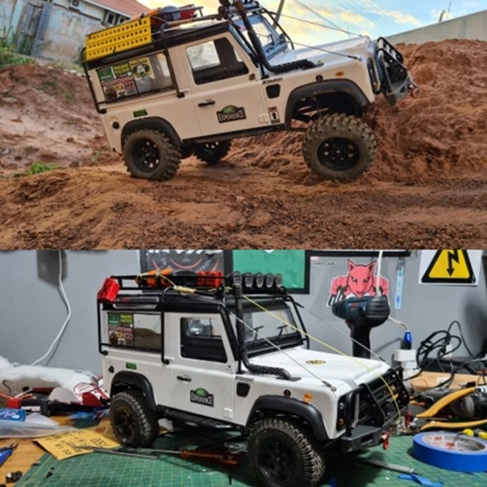 Metalowy dach nośna rolka do klatki bagażowej półka na 1/10 RC Crawler Auto Gelande II G2 D90 Upgrade części