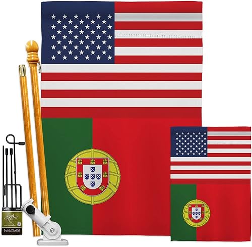 Cartel de bandera de la amistad de Portugal, Estados Unidos, arte de pared, postes de bandera para exteriores de casa, decoración al aire libre,