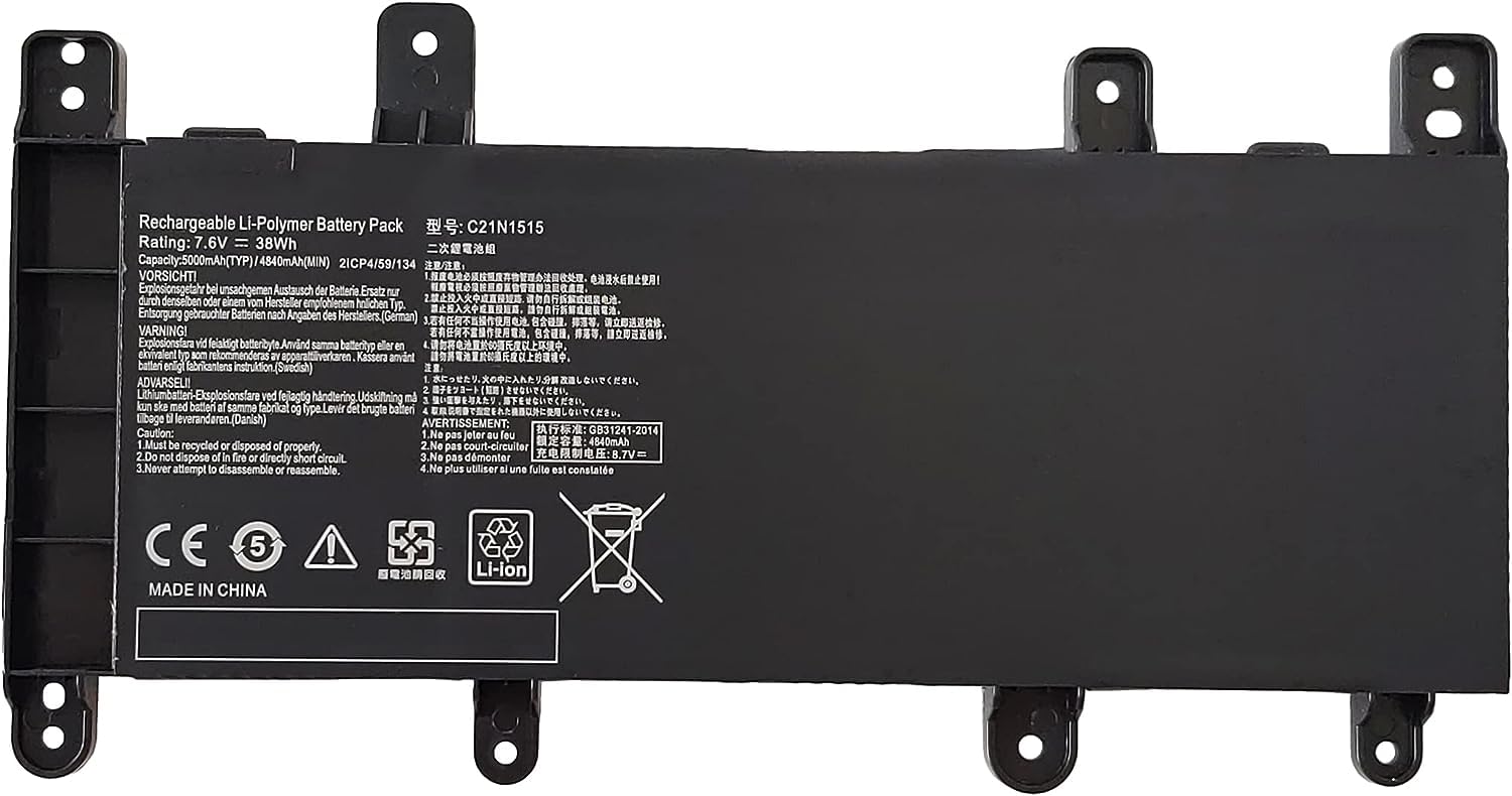 Wefly C21N1515 Laptop Battery Compatible for Asus K756UQ K756UQ-T4538T K756UQ-T4239T K756UQ-T4478T K756UQ-T4221T K756UQ-T4195T K756UQ-T4340R K756UQ-T4022D K756UQ-TY376T Laptop Battery