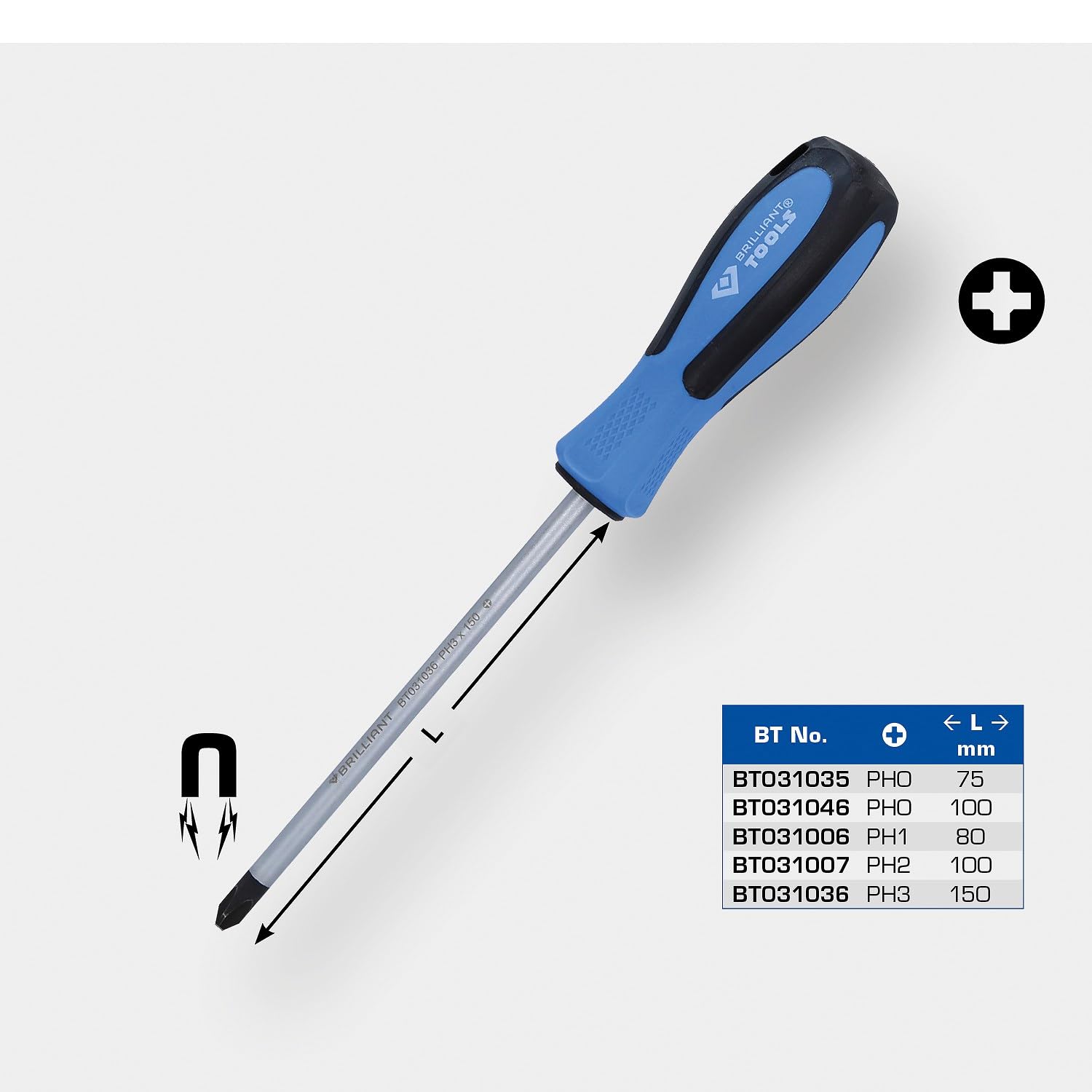 Amazon | ケーエスツールズ(KS Tools) プラスドライバー PH0×100mm