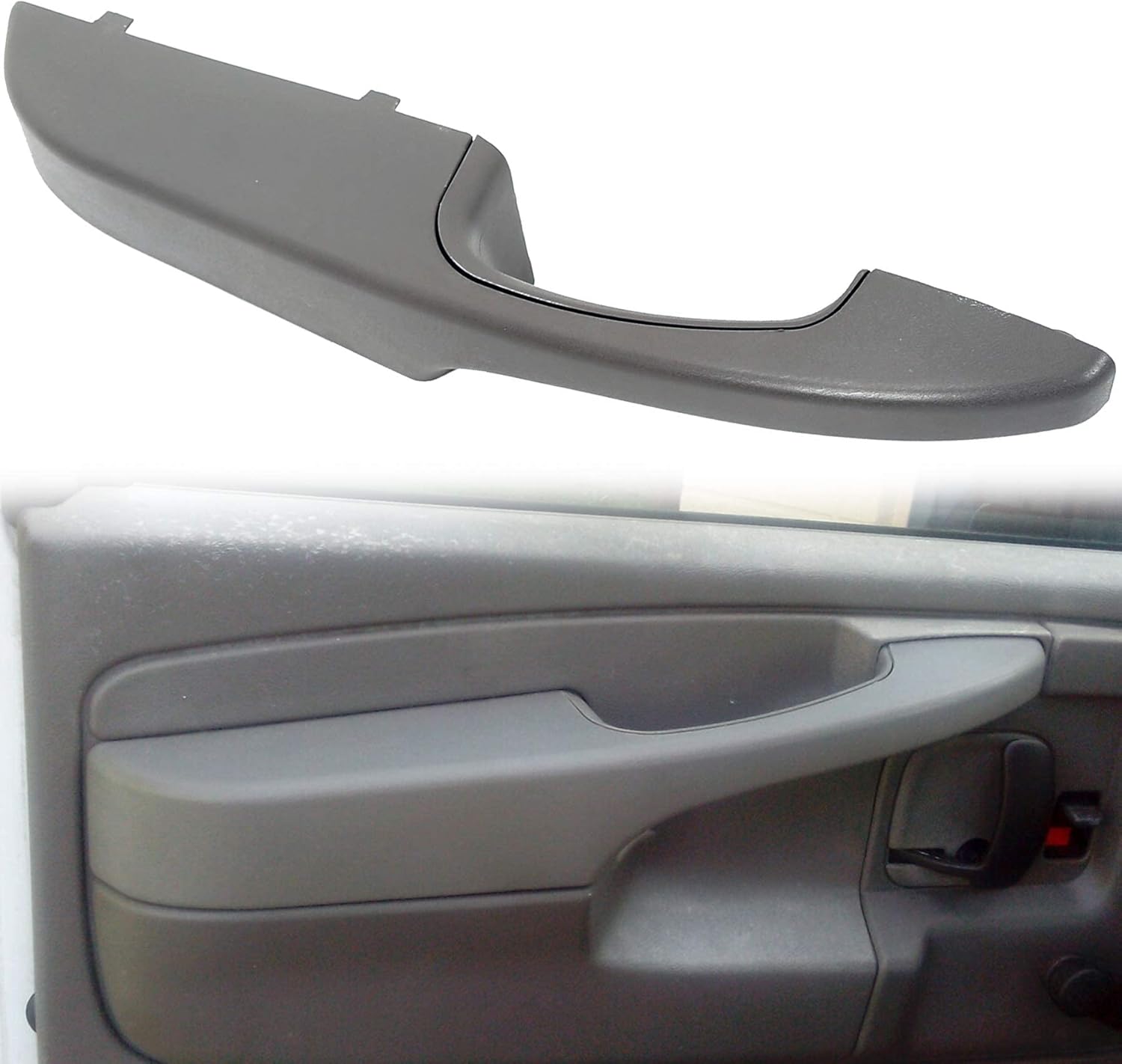 ECOTRIC Interior Pull Handle Door Armrest Compatible with 2003-2019 Chevrolet Express Van GMC Savana Left Driver Side Replacement for 10388387 15817114