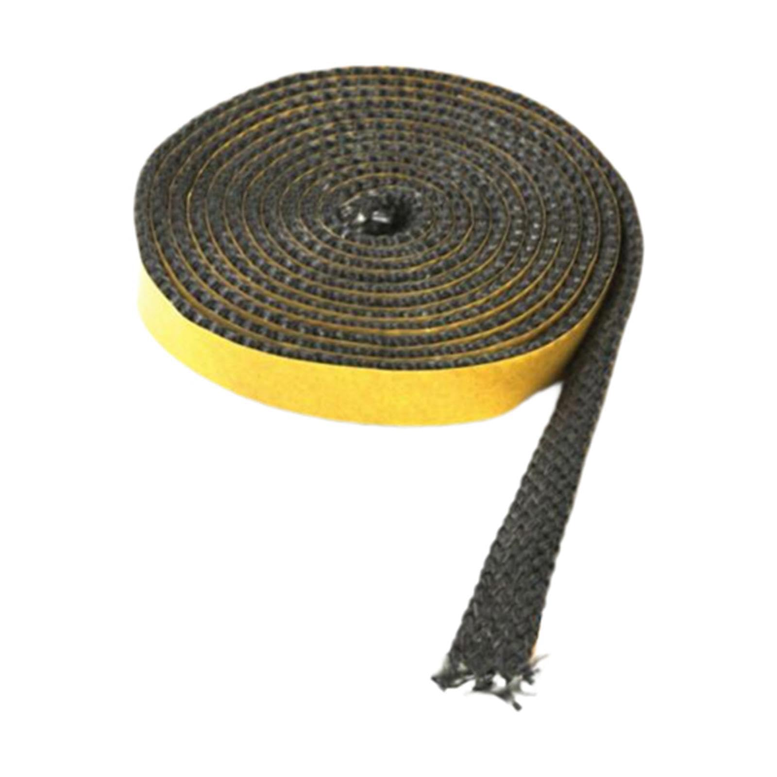 Twisaxc Stoves Fireplace Door Seal Glass Flat Stoves Rope Excellent Choice For Maximum Seal Integrity Window Glass Gasket Tape Self Sticky Window Replacement Fiberglass Flat, 3X15x2.5m