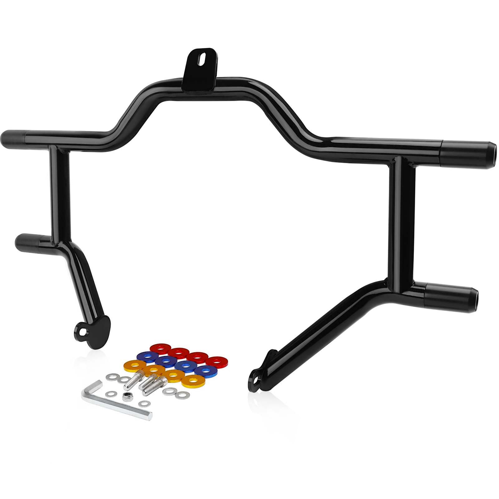 Motorcycle Crash Bar Engine Gauard Compatible with Harley Davidson Touring Street Glide Road King Electra Glide Ultra Limited 2009-2025 Flat Out Bar Protector Bracket Black