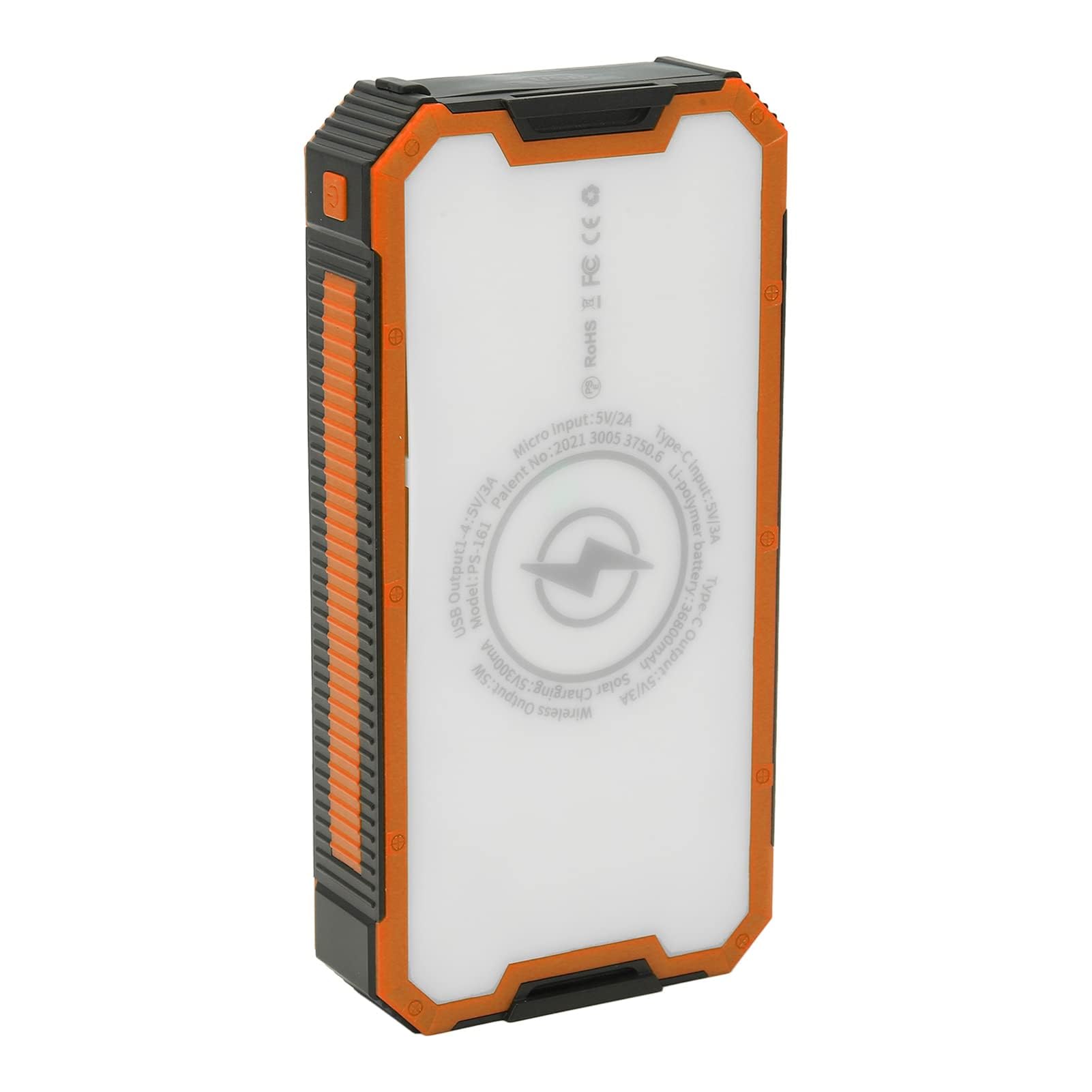 Ejoyous Solar PowerBank 36800 MAH, Przenośna ładowarka ładowarki Słonecznej z 36LEDS Urządzenia ładujące Słoneczne z Obciążeniem Bezprzewodowym Szybkiego ładowania 36 LED Wyjściowych dla (ORANGE)
