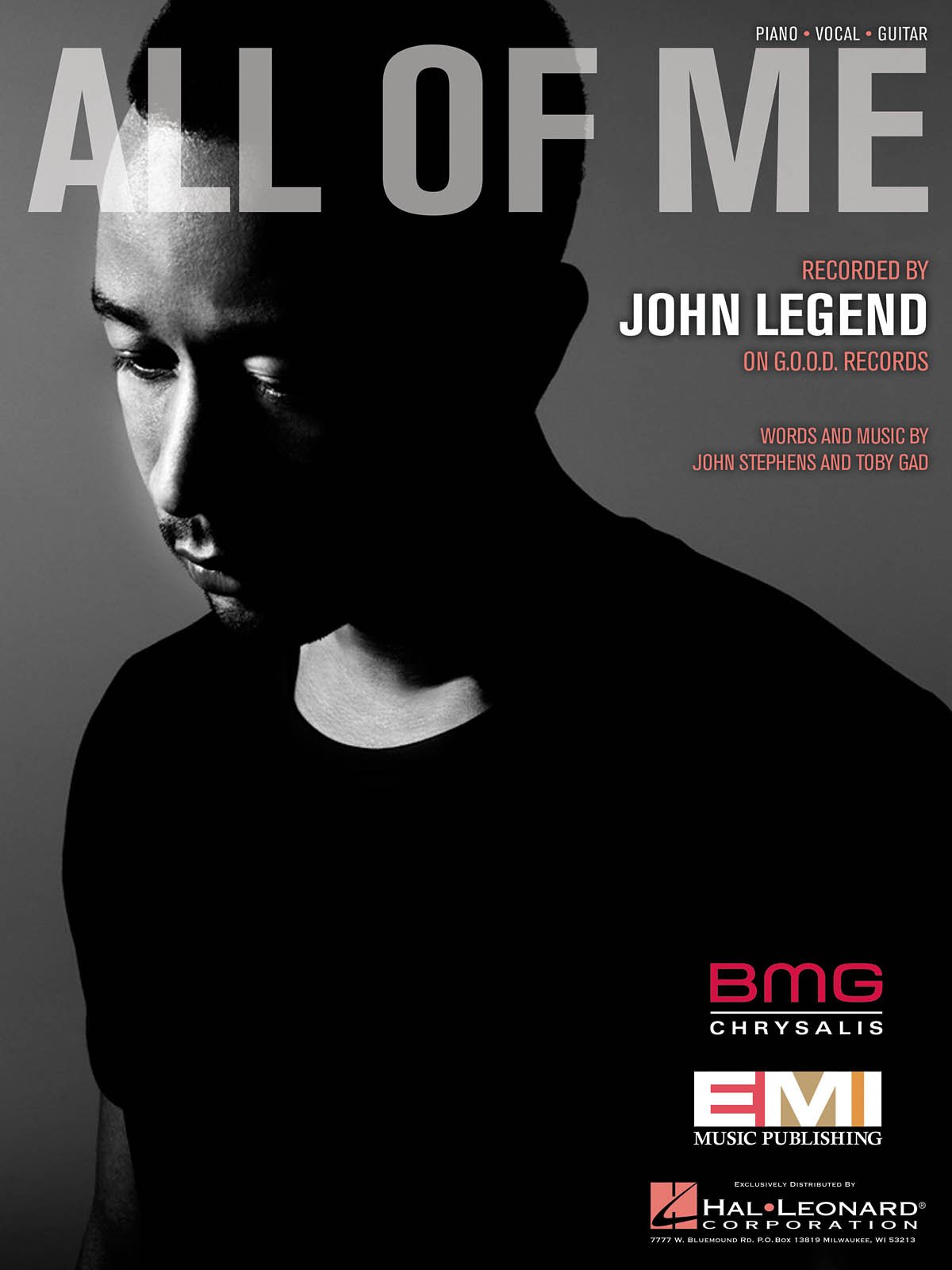 John Legend - All Of Me - Sheet Music Single