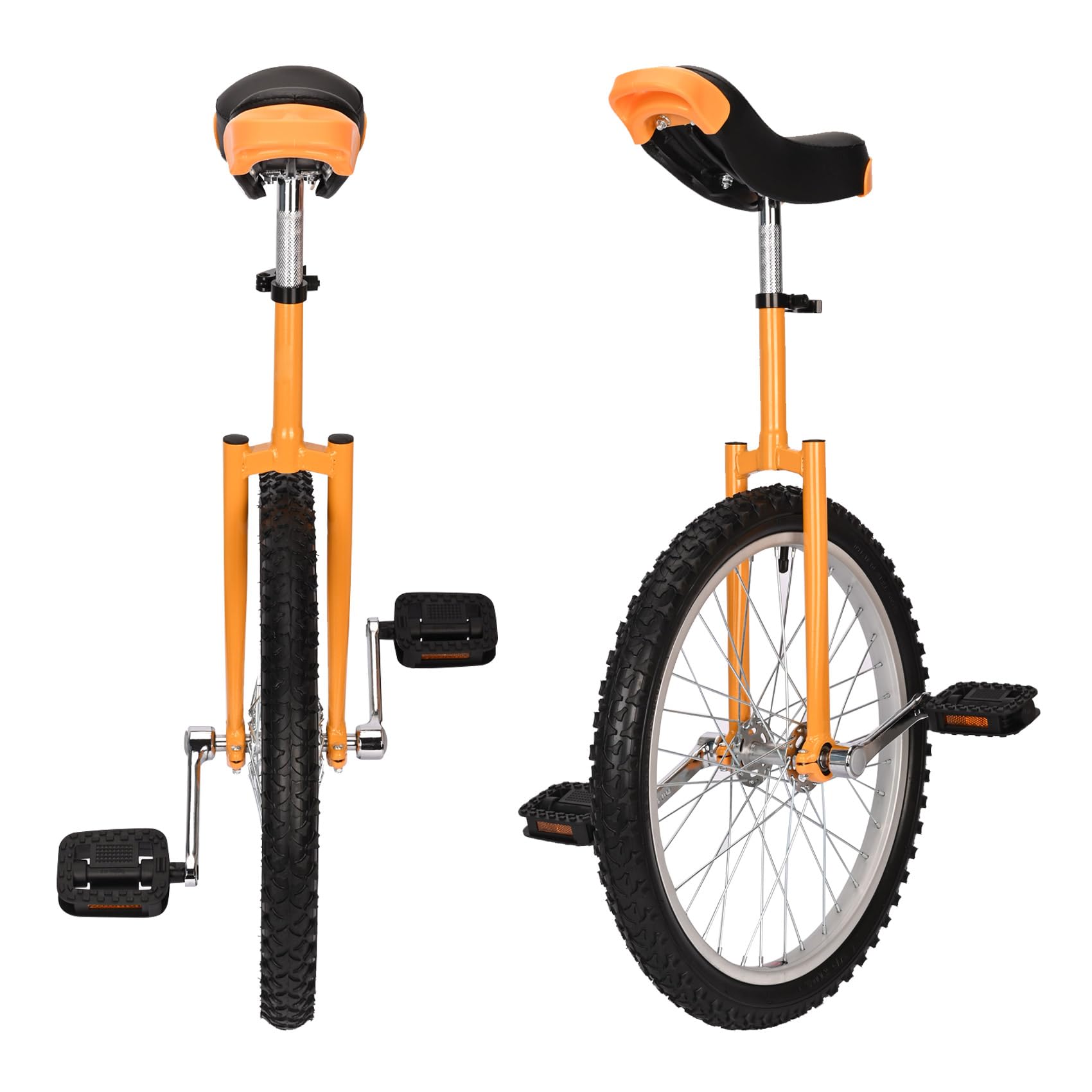 uyoyous Monociclo 20 pollici Unicycle Balance Training Monociclo regolabile in altezza per adulti, bambini, principianti e professionisti, unisex, giallo