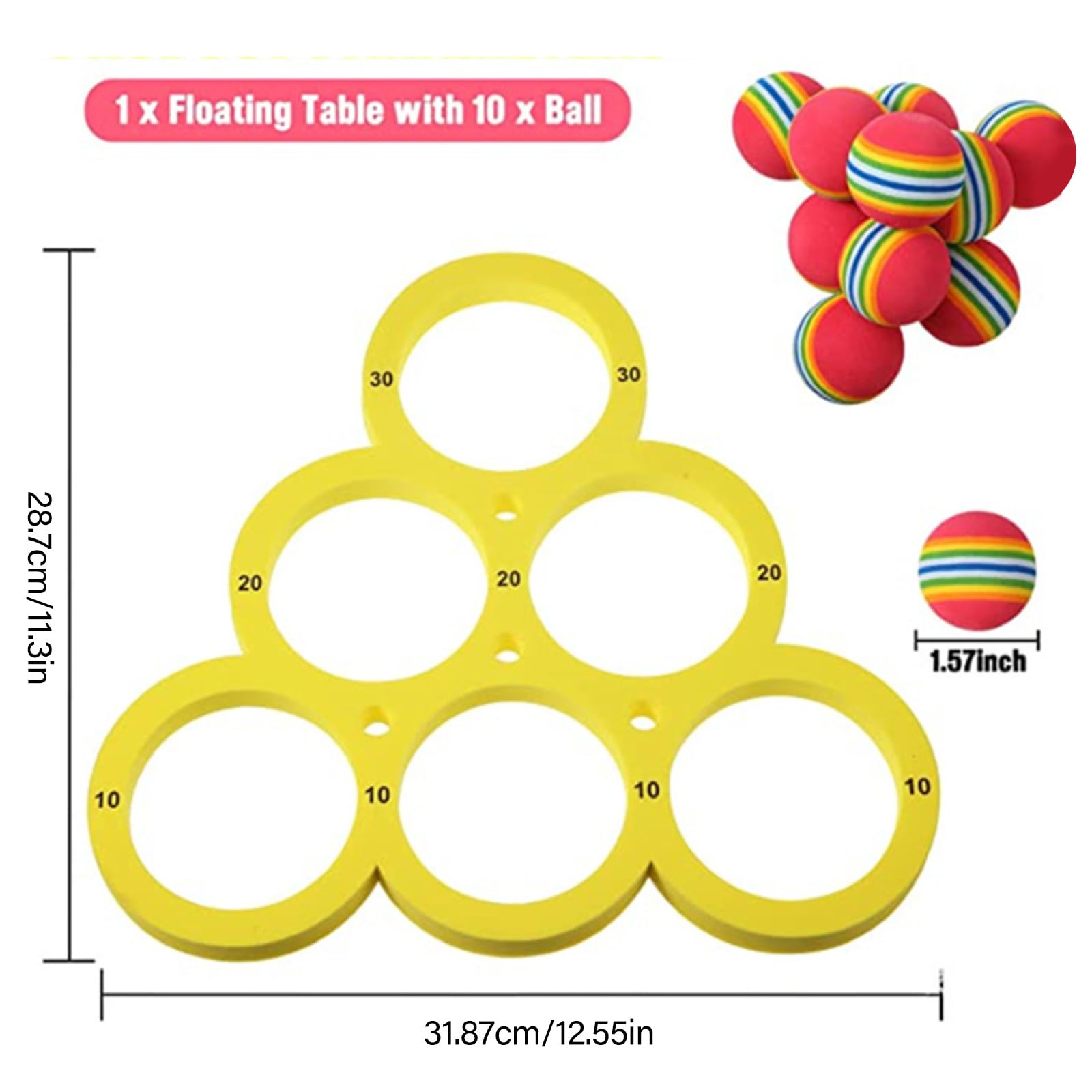 Swimming Pool Rings Toss Competition Portables Floating Targets Game for Adults Beach Parties Water Coordination Training Equipment — view 3