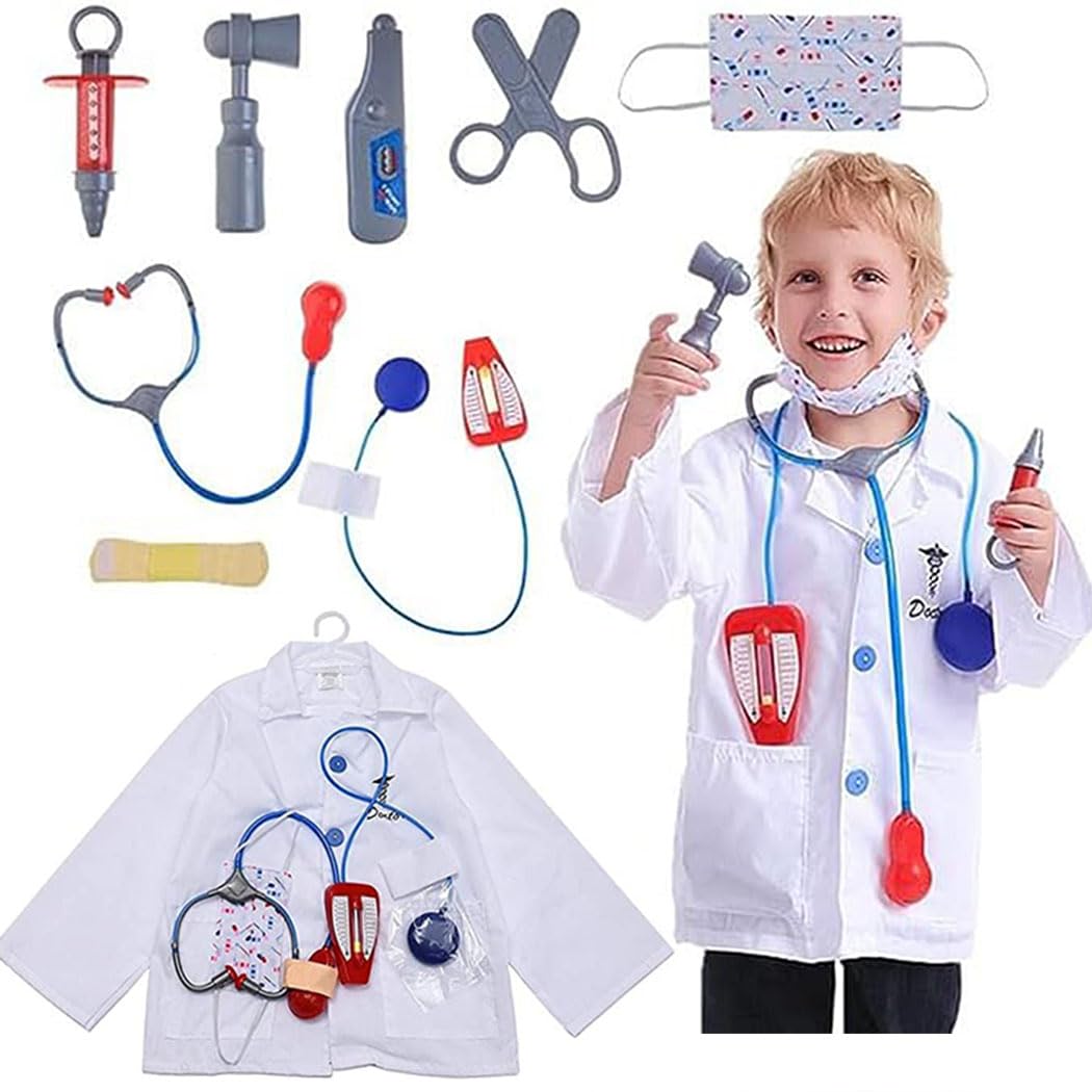 Police Costume for Kids, Policeman Costume for Boys, Police Officer Costume,Police Dress Includes Shirt, Hat for Dress Up Party, Role-playing, Idea Gift for Boy and Girls Ages 3-6 Years Birthday Gift