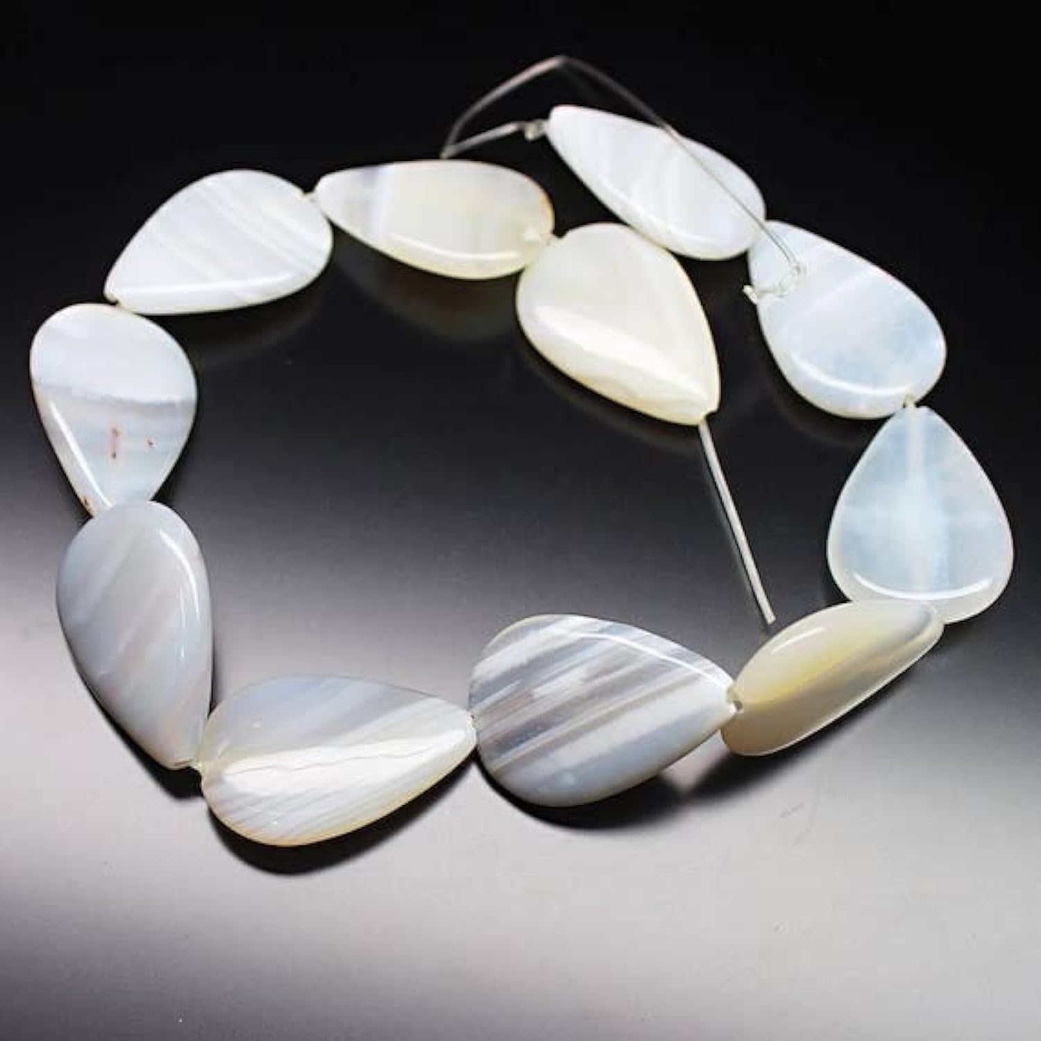 Agate Botswana perles briolette goutte pierre naturelle loisirs créatifs 13"
