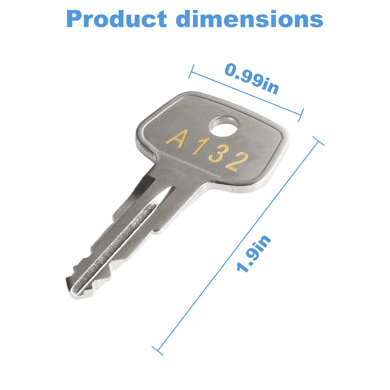 A132 SKS roof Rack Key,Yakima Replacement Key,Replacement Keys for Yakima SKS Ski,Roof Racks,Cargo Box,Carrier Racks and Crossbars with Code Series A132[2 pcs]