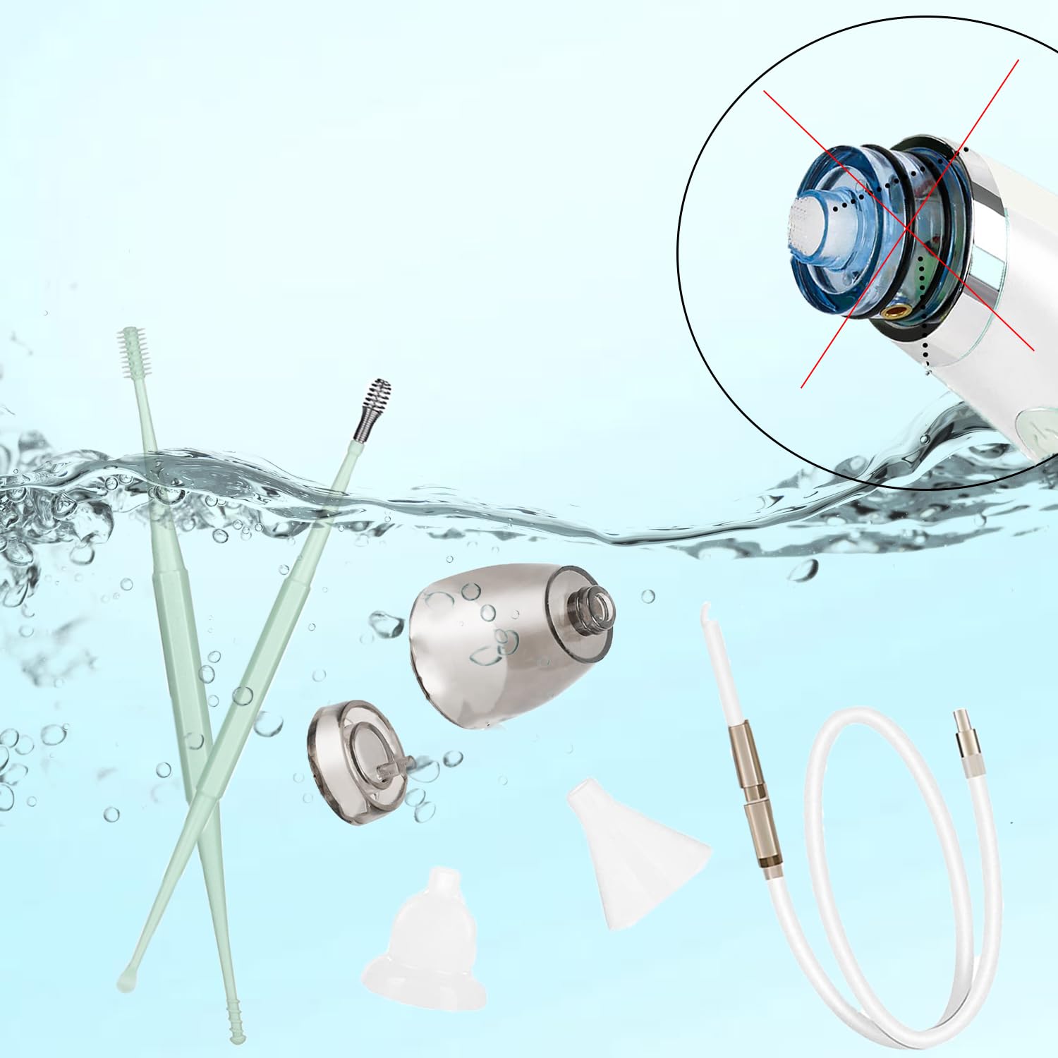 Pulisci Orecchie Elettrico, Aspiratore Auricolare Elettrico,Pulisci Orecchie,Rimozione Cerume Auricolare per Una Pulizia Profonda, Adatto A Bambini E Adulti (Bianco-1)