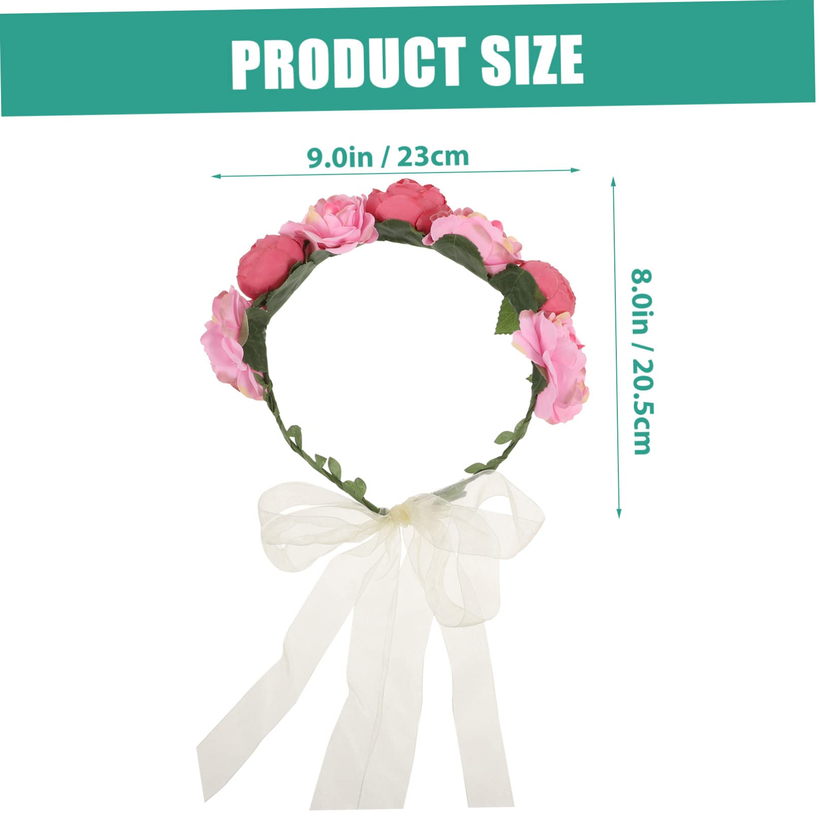FRCOLOR 5sätze Blumenkranz Haarschmuck Set Für Damen Elegantes Hochzeits-haarnetz Handgelenk-blumenarmband Leicht Romantisch Für Hochzeiten Fotoshootings Cosplay Und Mehr