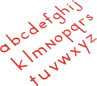 MONTESSORI OUTLET Small Movable Alphabet (Print, Red) for 3-6 Years: Montessori Education at School and Home