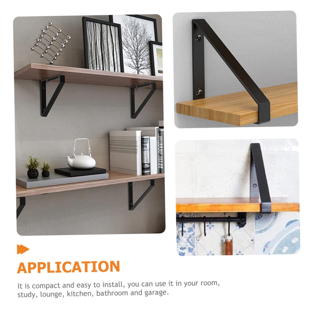 SEWACC 2 Piezas Soportes Para Estantes De Pared Soportes Triangulares Para Estantes Uso Cocina o Baño