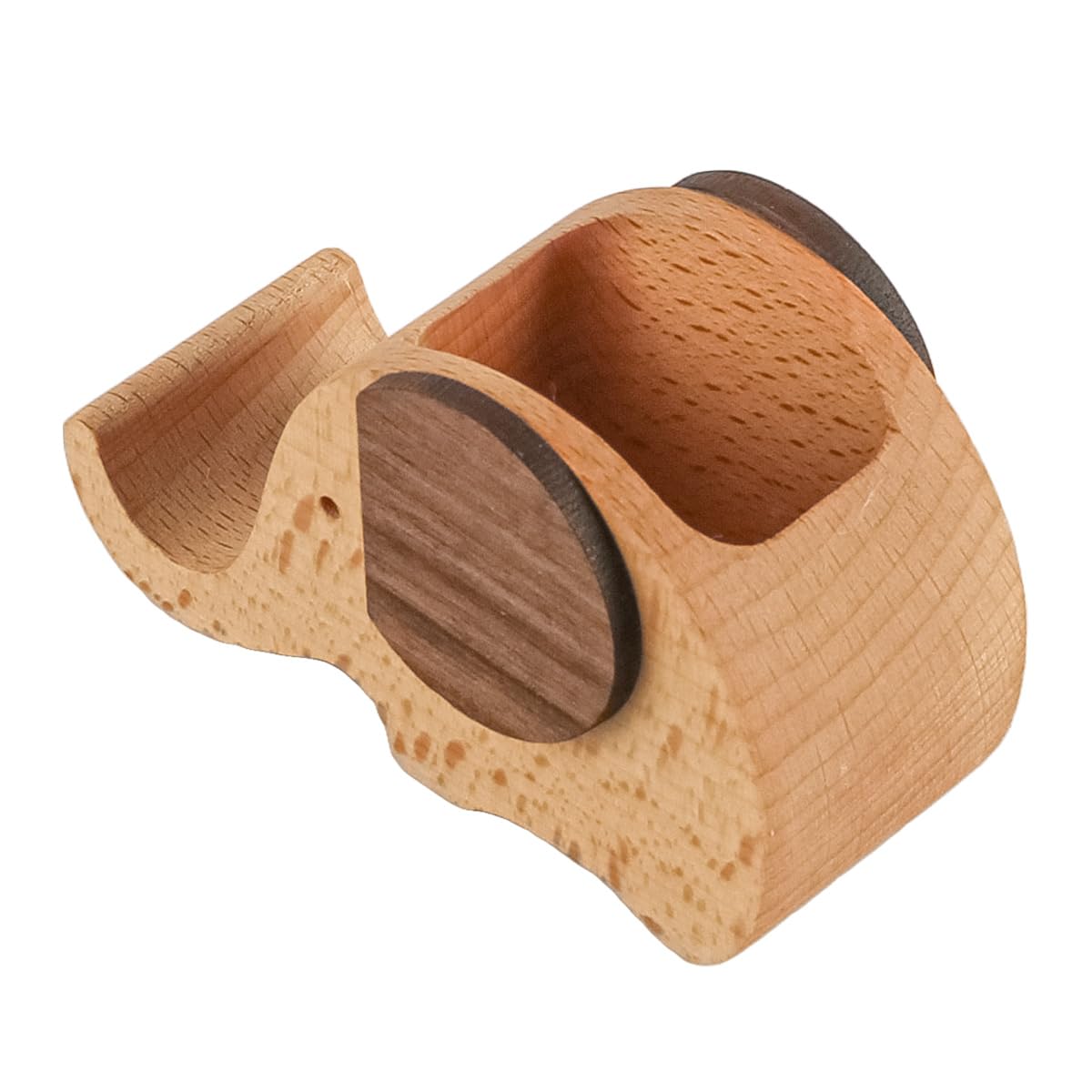 Sarini Multi-Functional Wooden Elephant Phone Stand with Pen Pencil Holder Desk Decoration Stationery Organizer Wooden Pen Holder for Study Ornaments - Image 3