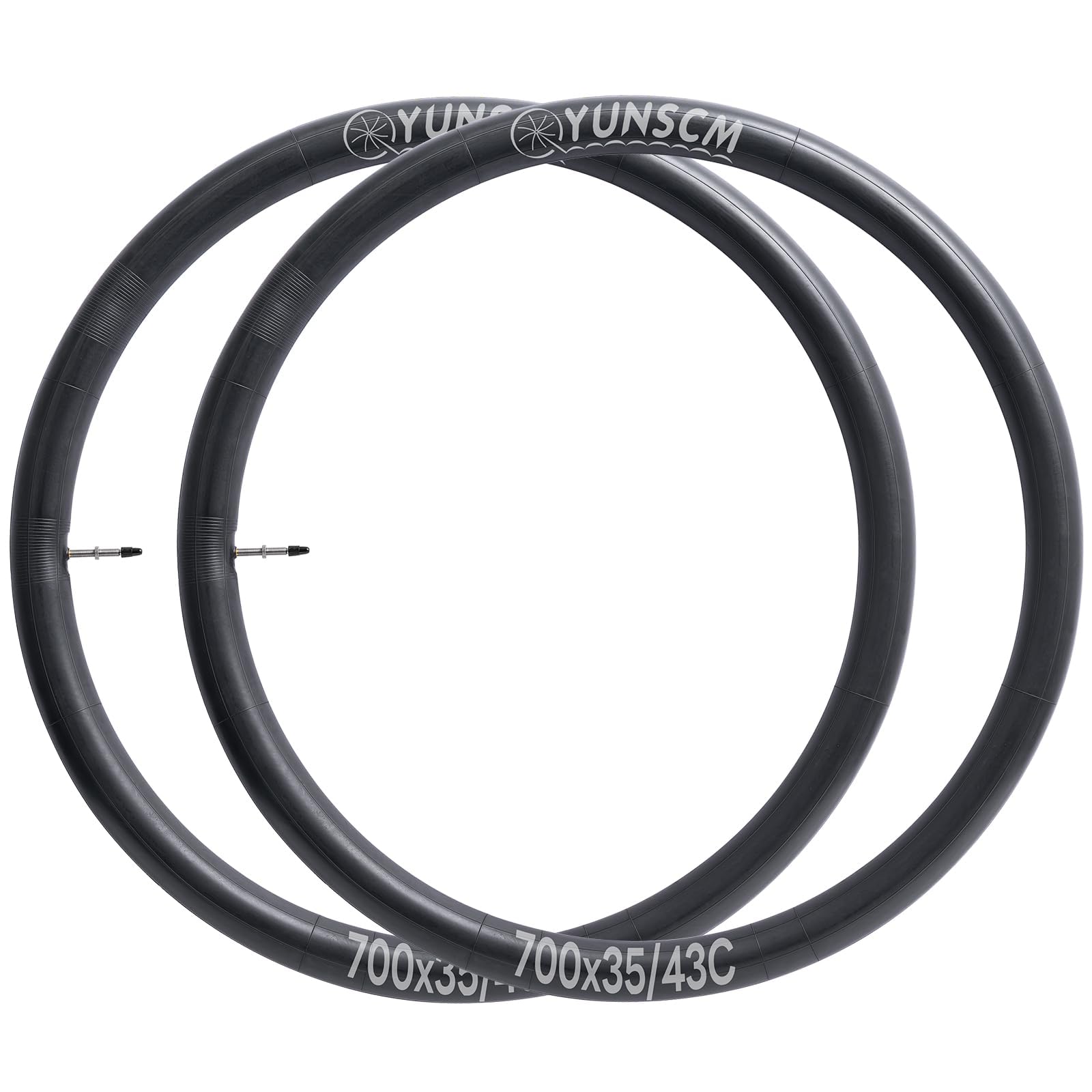 2-PCS 700x35C/38C/40C/42C/43C Bike Tubes FV48mm Presta Valve 35/43-622 Inner Tube 700C Bicycle Tubes Compatible with 700 x 35C 700x38C 700 x 40C 700x42C 700x43C Bike Tire Tubes(G-190)
