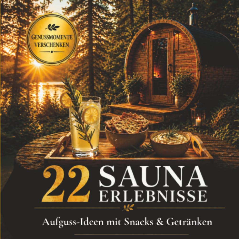 22 Sauna Erlebnisse: Aufguss-Ideen mit passenden Snacks & Getränke-Rezepten für echte Wellnessmomente: Geschenk Buch für Sauna Fans