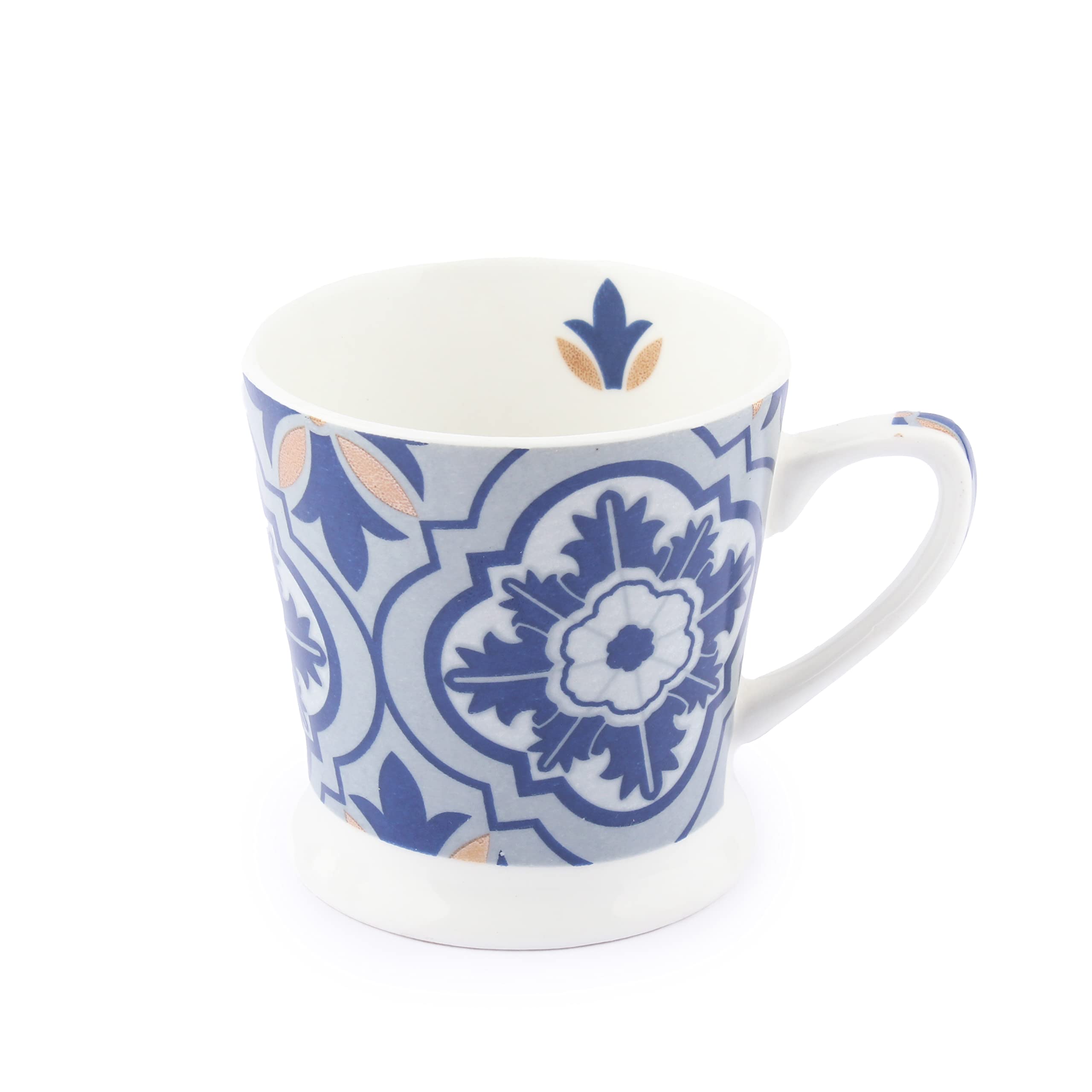Saavre Aitne Series Bone China Tea Cups-150 ml Blue Flower Tea Cups Set of 6, Durable and Lead Free for Home and Office, Cute Cups for Tea, Coffee & Green Tea 2