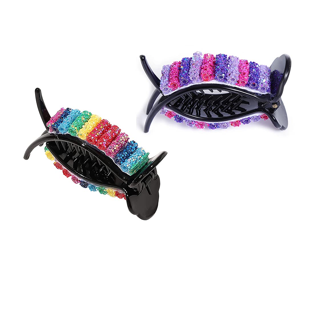 Yellow Chimes Claw Clips for Women Hair Clutches for Women Hair Accessories For Women Set of 2 Pcs Claw Clip Multicolor Big Clutchers for Hair Clutcher for women and Girls Gift for Women & Girls