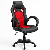 BAKAJI Sedia Sportiva Poltrona Direzionale da Ufficio 4 Ruote Girevole 360° Modello