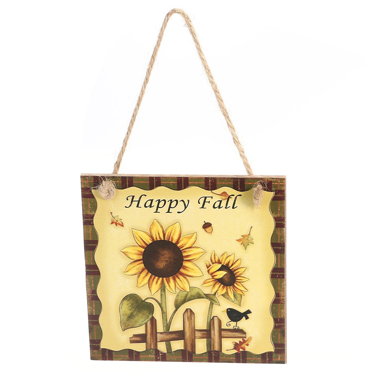 BESTOYARD Thanksgiving Door Decorations Happy Fall Hanging Decorations Plaque Sign Harvest Thanksgiving Door Hanger Wall Decorations