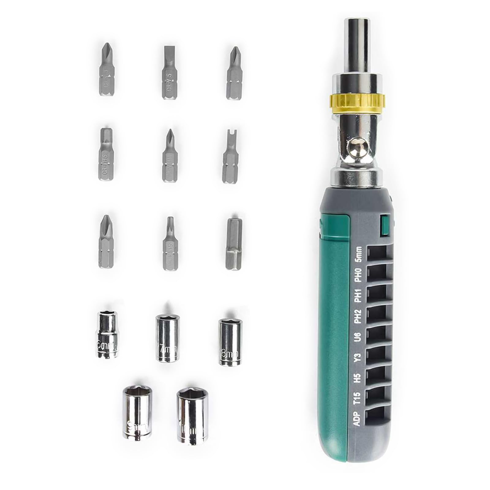 Kalttoy 14 In 1 Screwdriver Set Ratcheting, And Adjustable Angle For Furniture, Home Appliances, Adjustable Angle Screwdriver