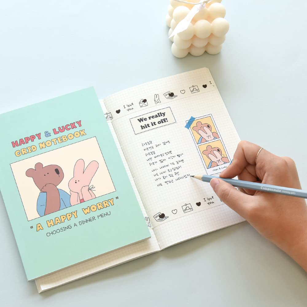 Amazon | モノライク B6 ハッピーアンドラッキー グリッド ノート 4種