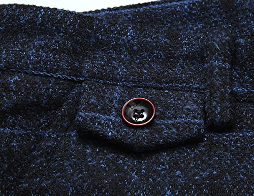 Cloudstyle Men's 3-Piece Suit Plaid Slim Fit One Button Single-Breasted Wedding Blazer Large Picture Color 3, Large #TOP7