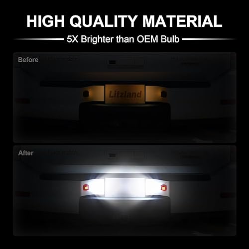 Miniatura 7 de Tubo de neón OLED LED para placa de matrícula de repuesto para camioneta Nissan Frontier Titan Xterra Armada Suzuki Equatorx, paquete de 2