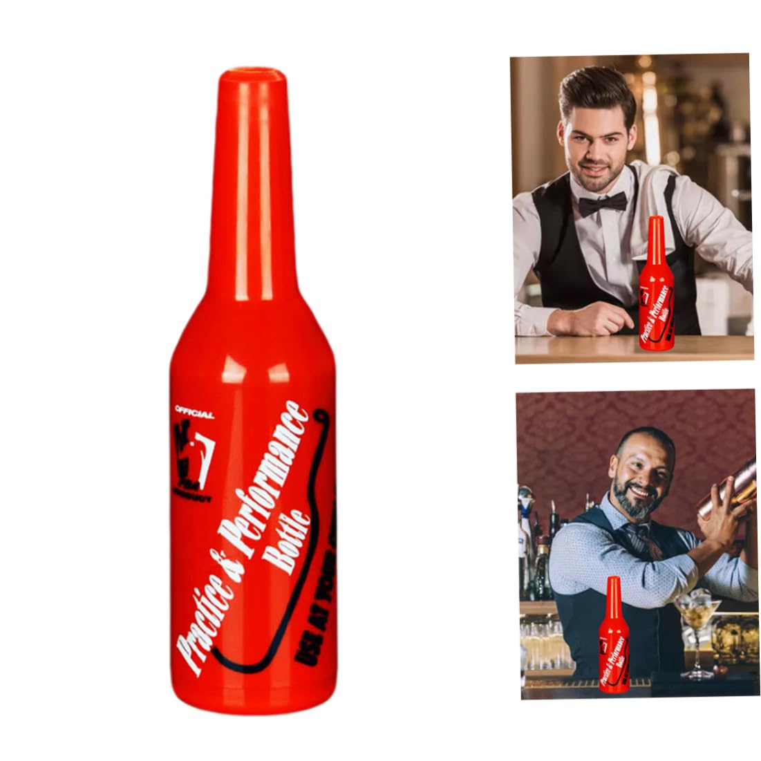 Bottiglia di pratica del barista, Flair Bartender Bartending Practice e Performance Bottle Bar Pub Bottle Wine Cocktail Shaker Red Practice Performance Bottle
