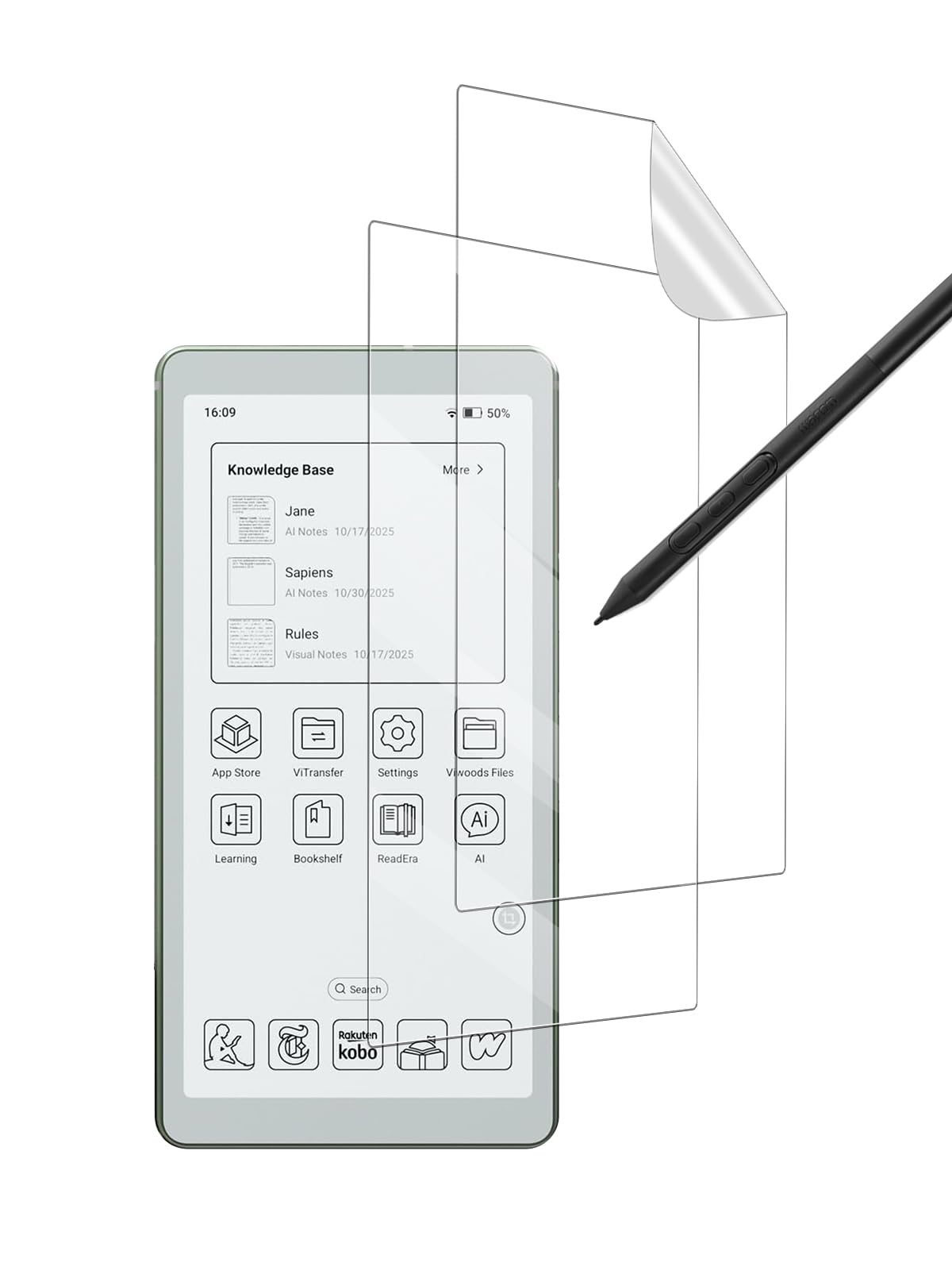 Protector de pantalla para Viwoods AiPaper Reader de 6.13 pulgadas antirreflejos 7