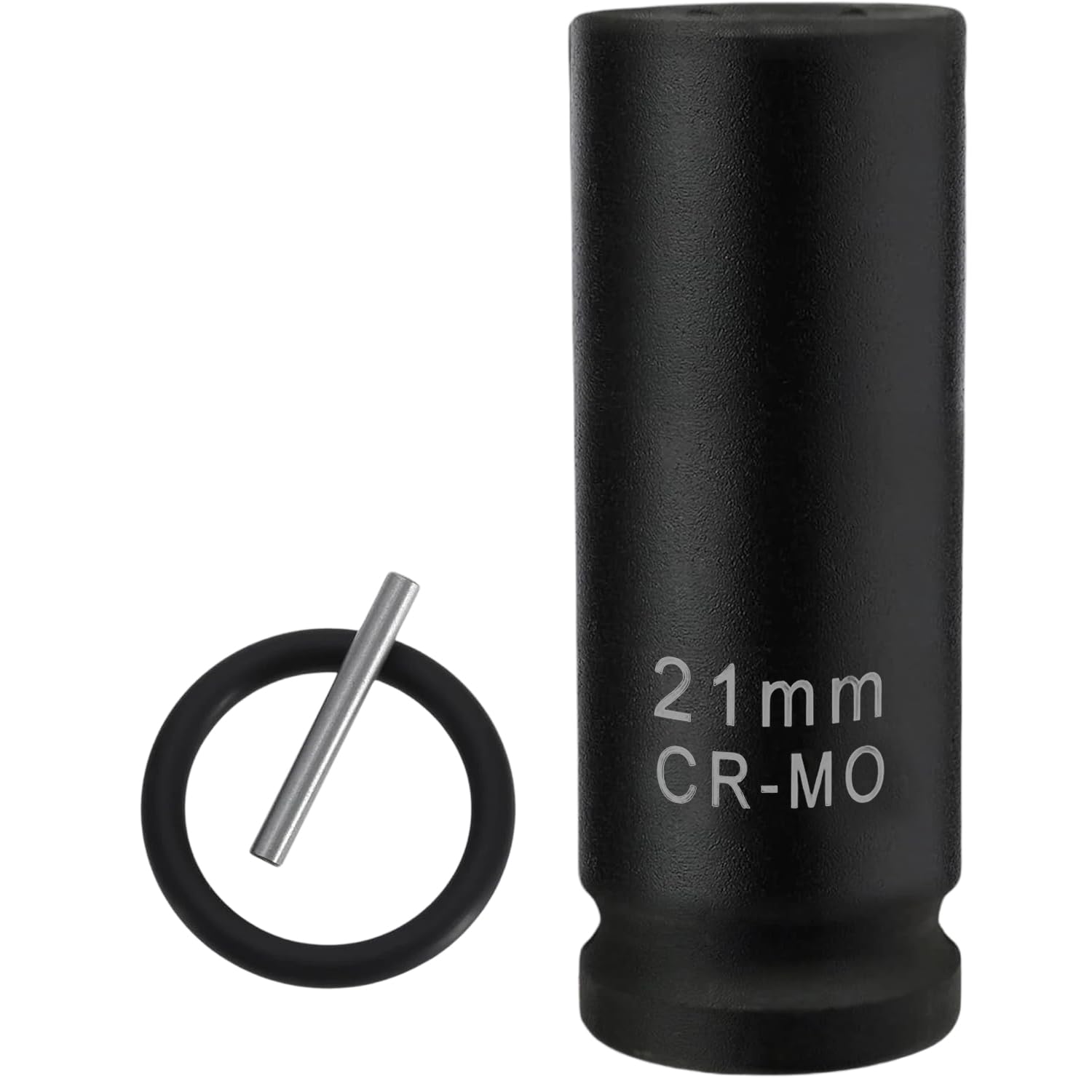 21mm Scaffolding Impact Sockets, 1/2" 21mm Metric Deep Scaffolders Drive with Retaining Pin + O-Ring