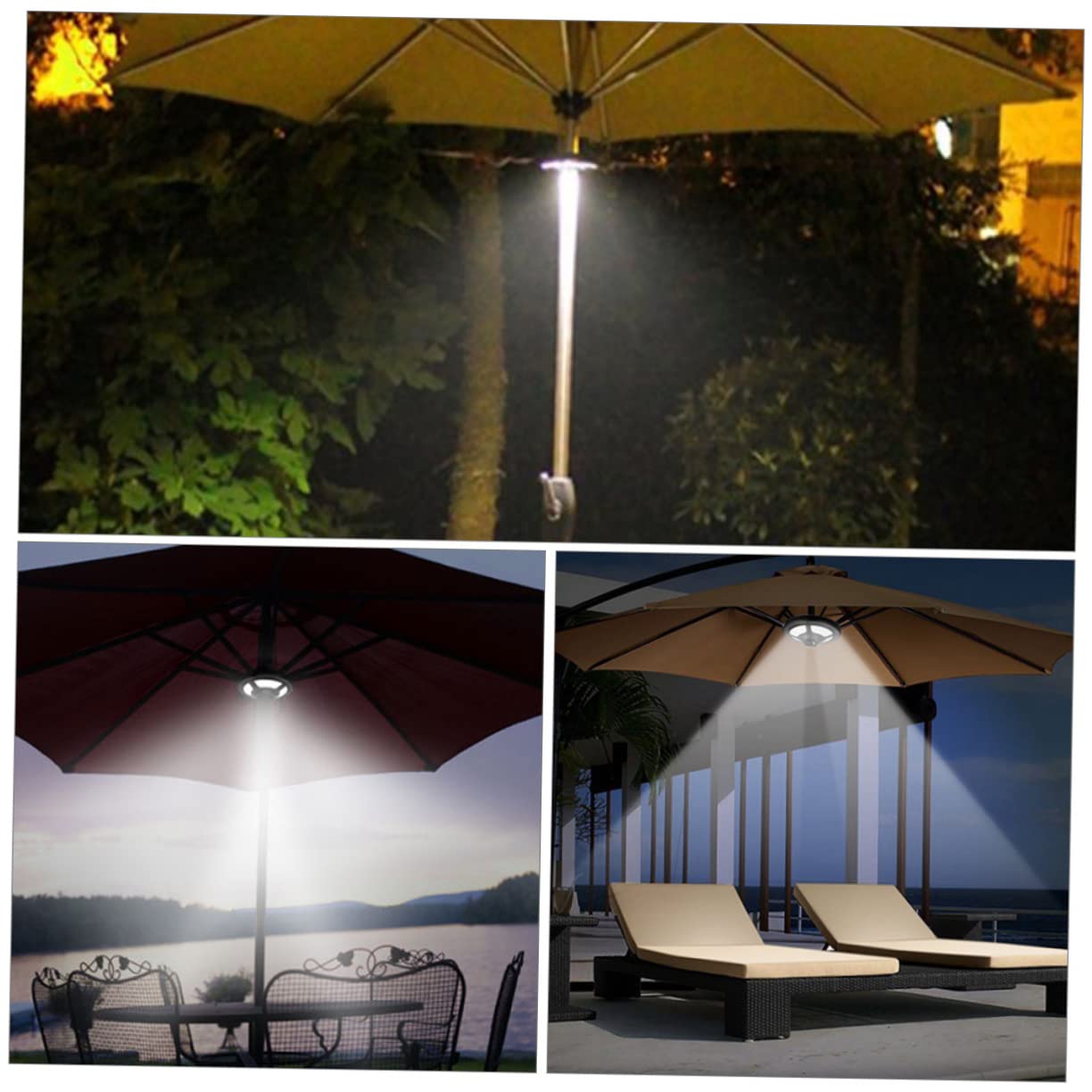 Homoyoyo Lampada Da Campeggio Led Multifunzionale Per Uso Esterno, Luce Ombrellone Portatile a Batteria, Illuminazione Da Giardino Resistente e Versatile Per Attività All'aperto