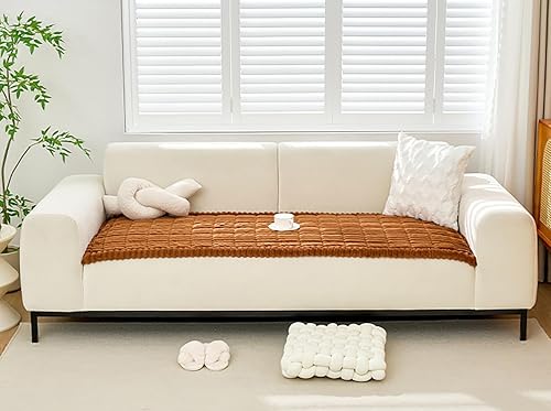 Miniatura 3 de vctops Funda a rayas para sofá modular, de pana supersuave, lavable, antideslizante, protector de muebles para niños, perros y mascotas, 1 pieza