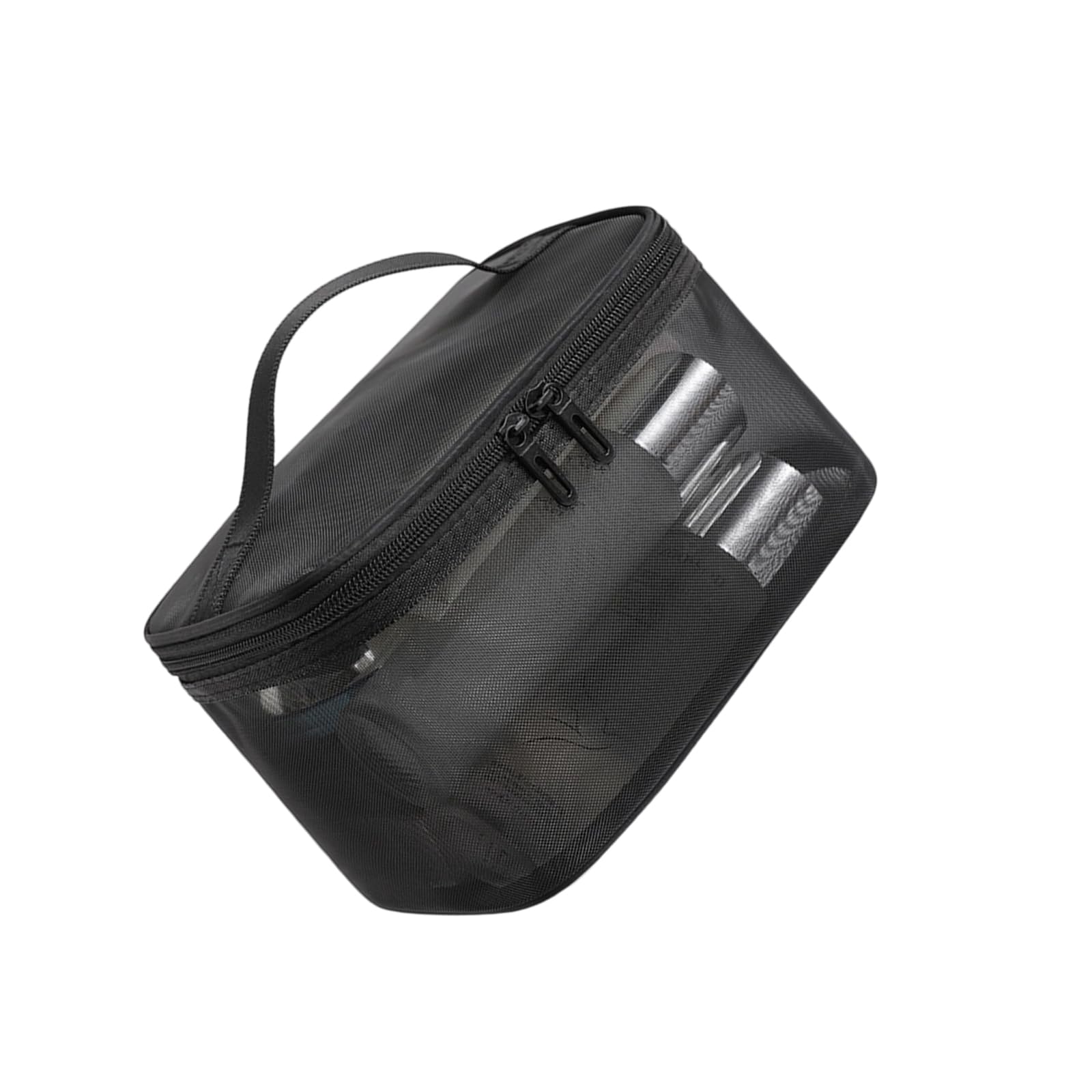 Elnwnnkc Meshes Makeup Bags Multiple Open Pockets Water Resistant Cosmetic Bag Daily Use Gym Travel Accessories Nylon Toiletry