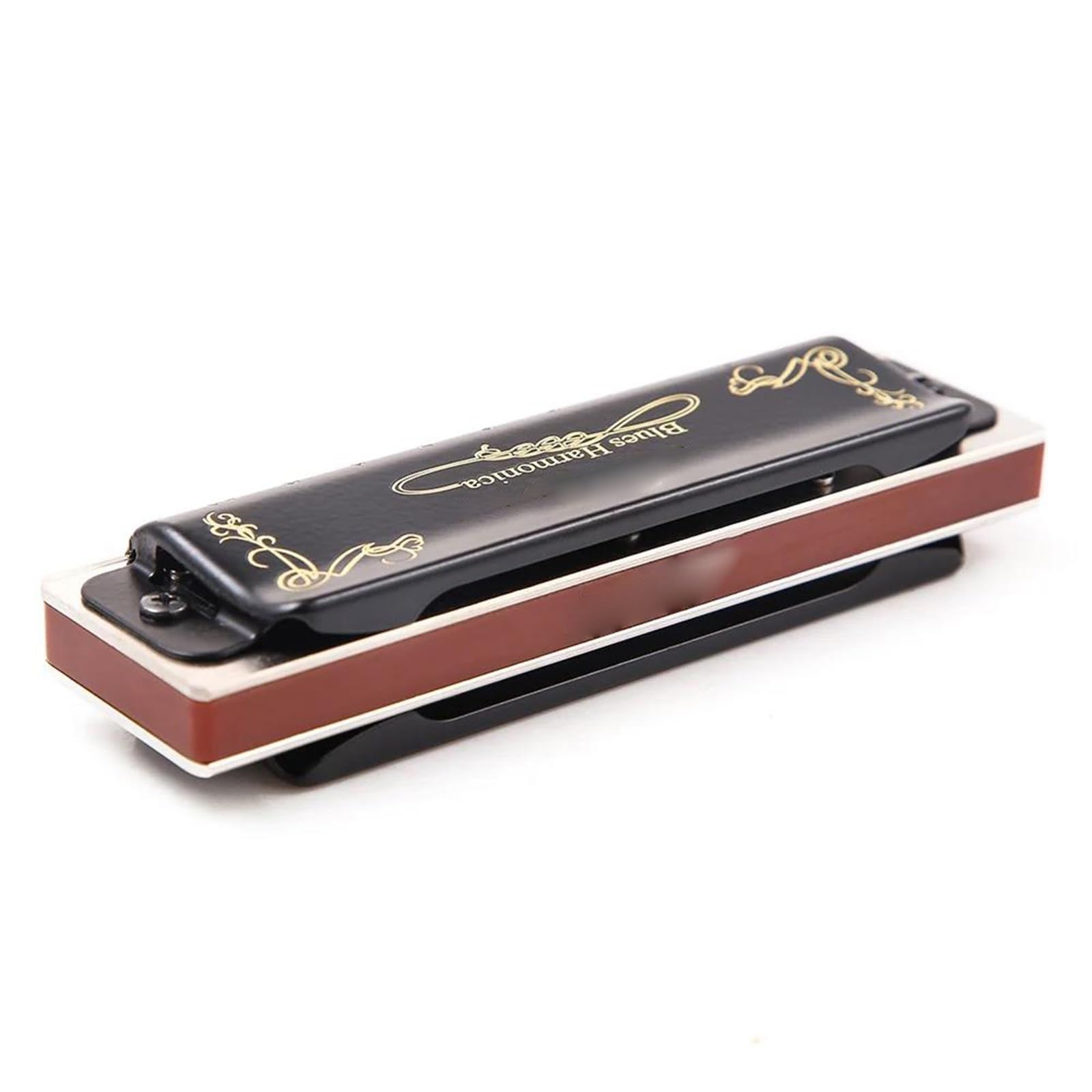 Per Adulti armonica Armonica Diatonica Armonica Blues A 10 Fori Nera Con Custodia Armonica Professionale Per Adulti Principianti(Ab)