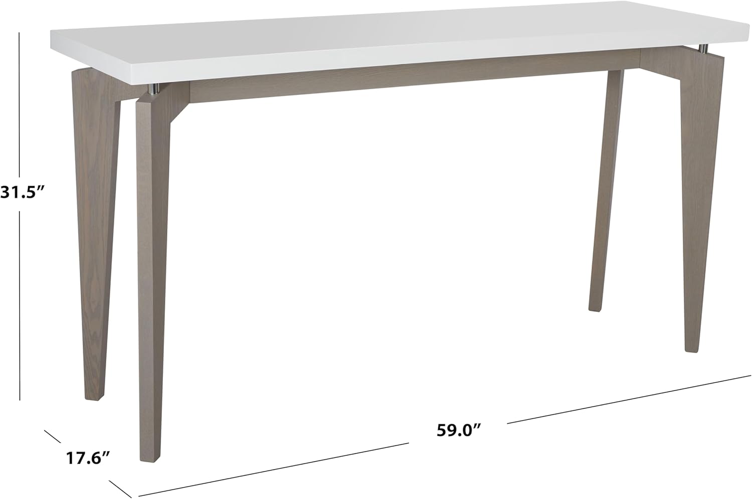 Safavieh Home Collection Josef Mid-Century Modern White and Dark Brown Console