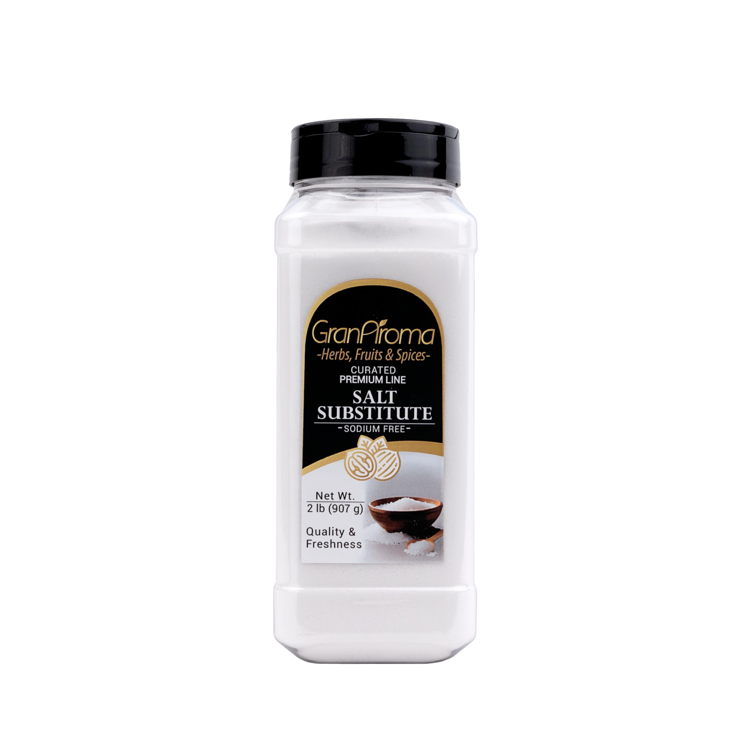 GranAroma Sodium-Free Salt Substitute, Potassium Chloride, Salty Taste, Sodium-Free (2 Pound)
