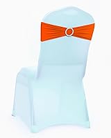 Vista 58 de MDS - Paquete de 50 bandas elásticas de elastano para silla, lazos elásticos para sillas con hebilla deslizante, ajuste universal para bodas, Acción