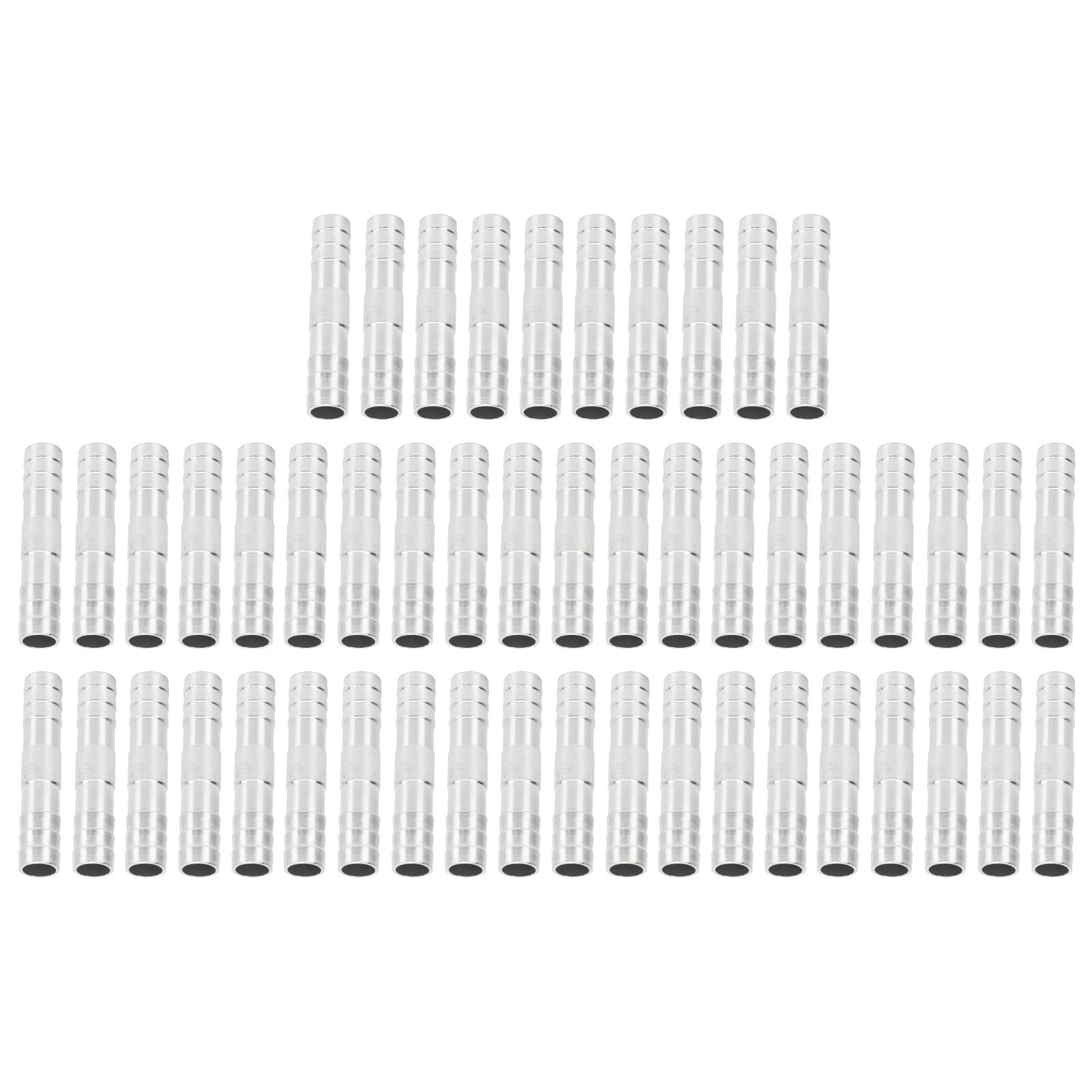 Tbest Conector de Lengüeta para Manguera de Acondicionamiento de Aluminio, Conector de Refrigerante Universal de Alta Resistencia de 1/2 Pulgadas para Reparación de Tuberías de CA Automotriz, 50