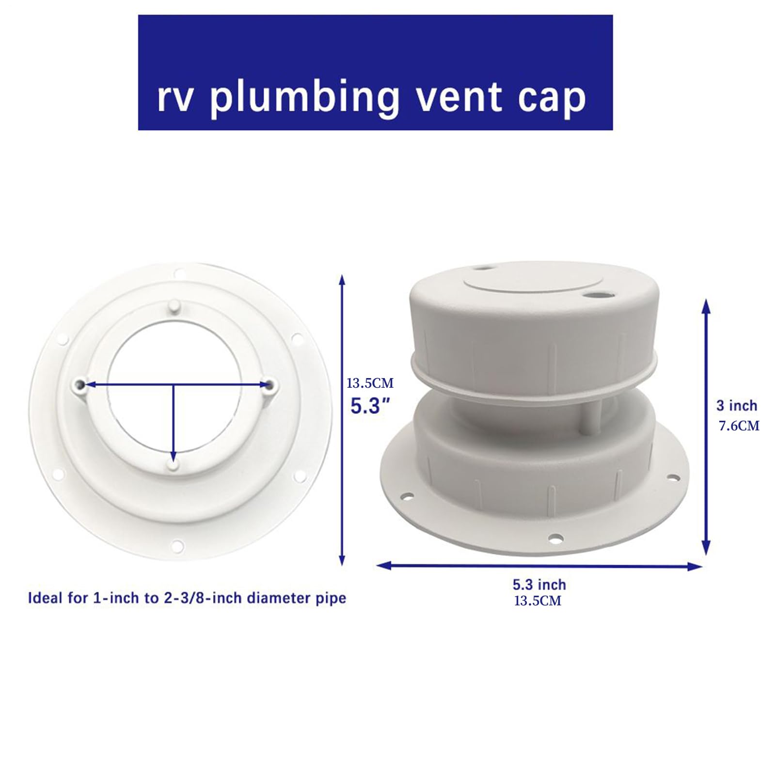 Genérico Tapa para Ventilación De Techo De | Cubierta para Respiraderos de Furgoneta | Pieza de Reemplazo para Ventilación de Camping y Exteriores de