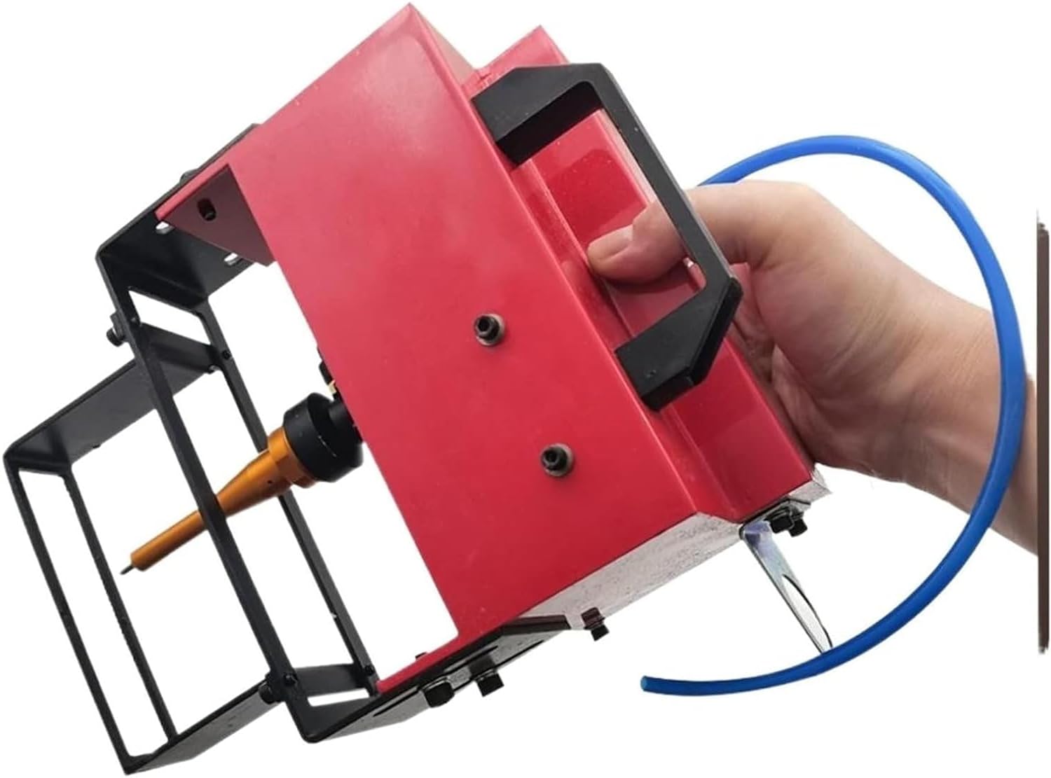 Herramienta de estampado de acero de 100x20mm de marcador de punto neumático de mano para números de serie VIN.El motor de cobre de grado industrial marca el plástico de madera de metal hasta HRC60 co
