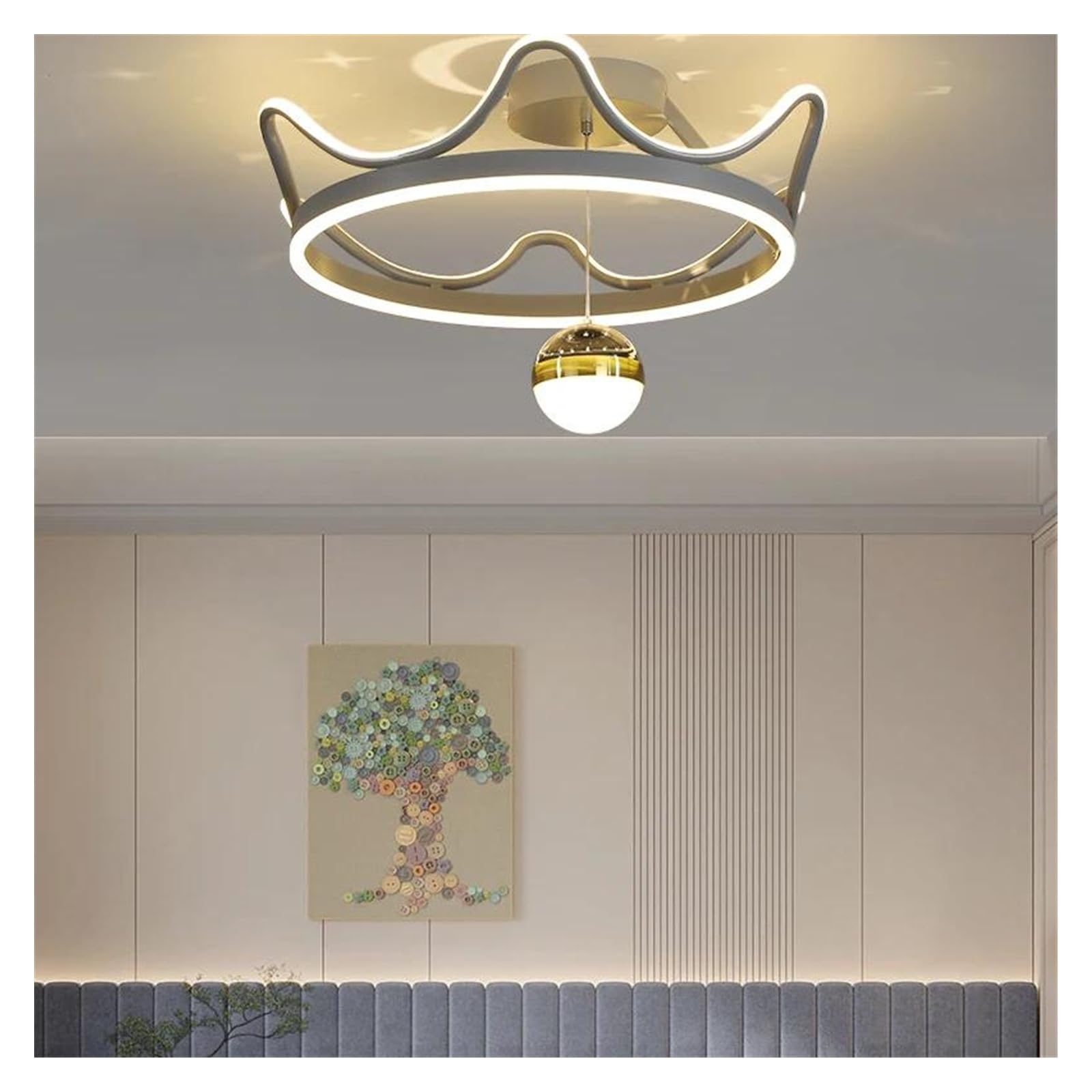 Lampes suspendues et lustre LED télécommandé pour lampe d'intérieur